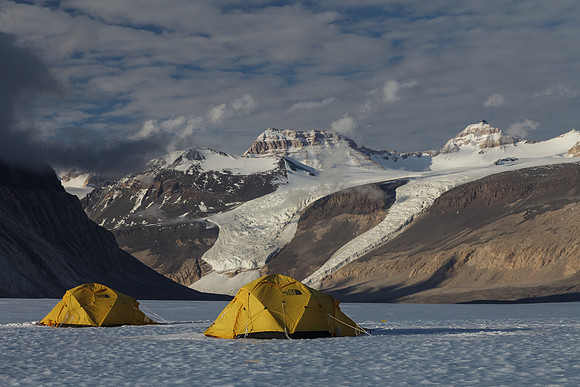 Camping on a Glacier in Antarctica