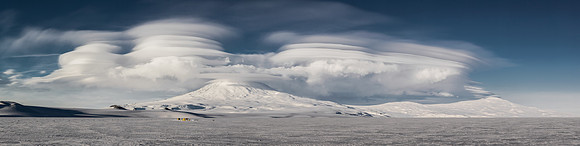 Lenticular clouds above Mt. Erebus
