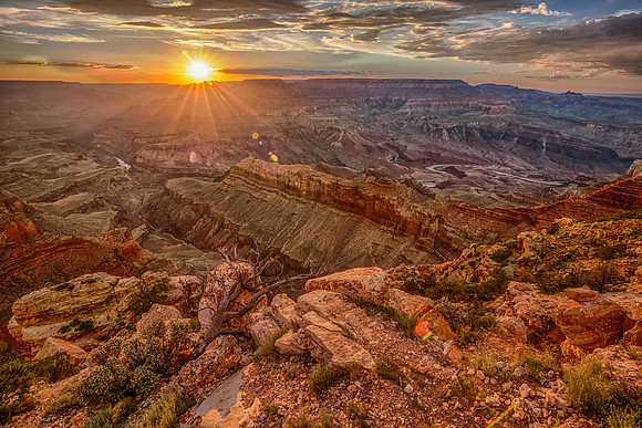Sunset over the Grand Canyon